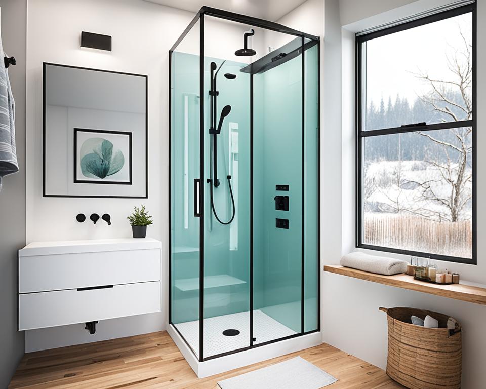 Modern Tiny House Shower