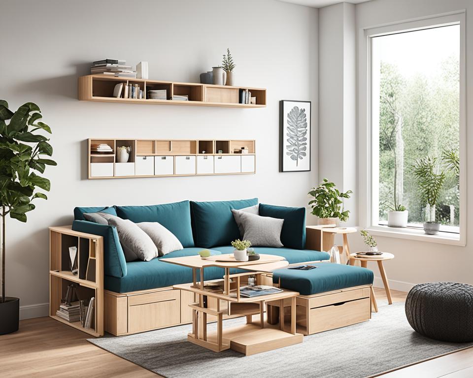 Modular Furniture in a Tiny Living Room