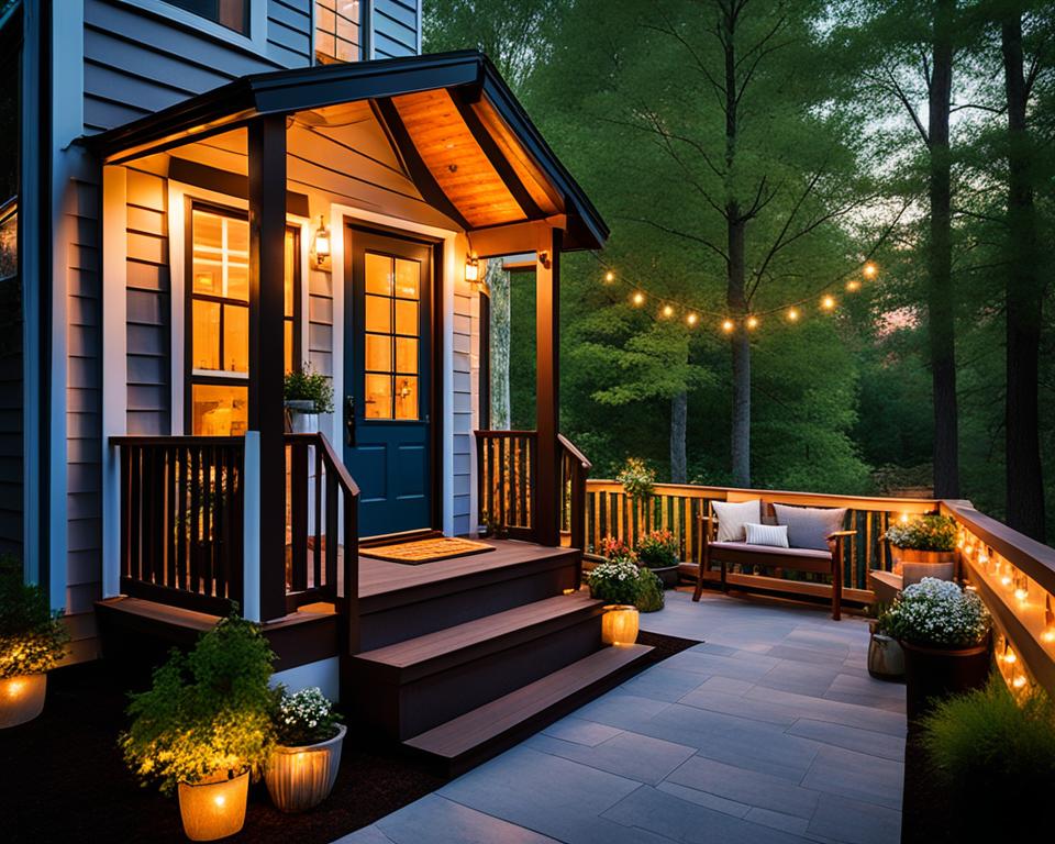 Tiny House Porch Decor Lighting