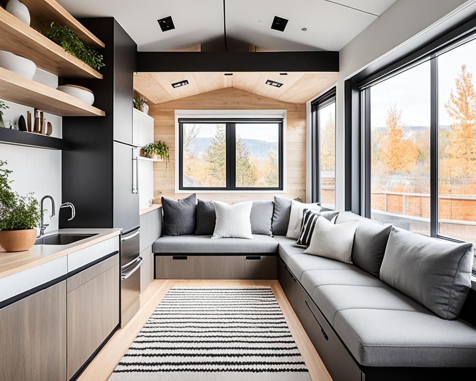 contemporary tiny home interior