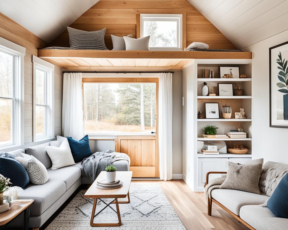 tiny home living room size