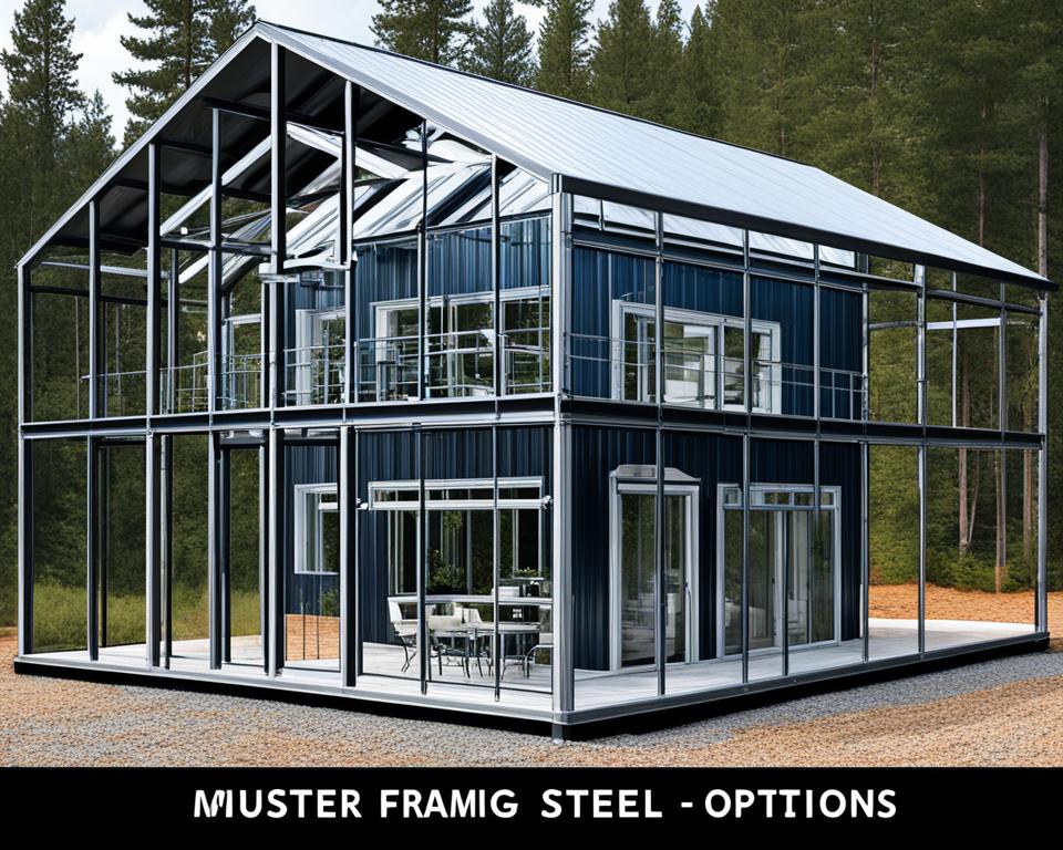 Steel framing options for a micro metal house