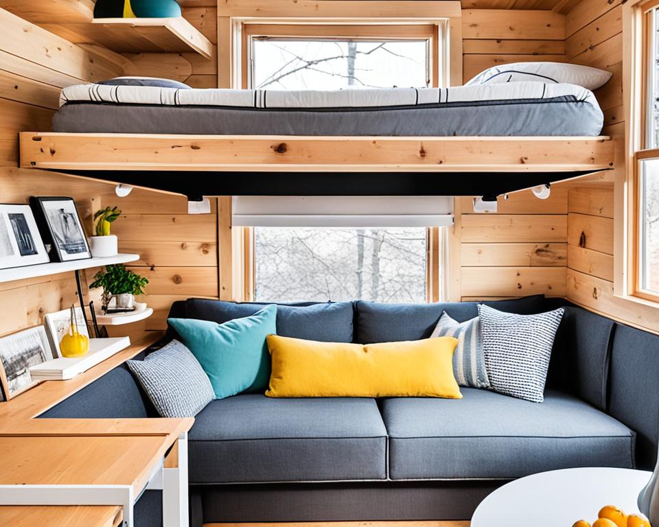 space-saving furniture in a tiny house