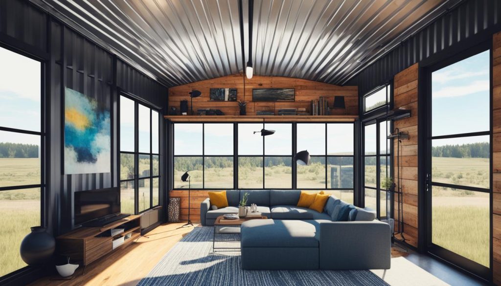 Shipping container home interior