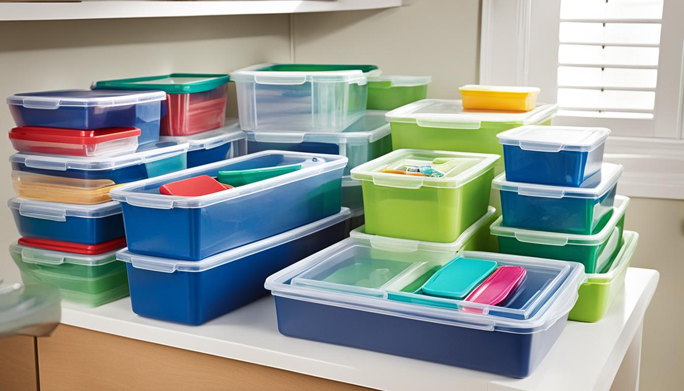 plastic household storage containers