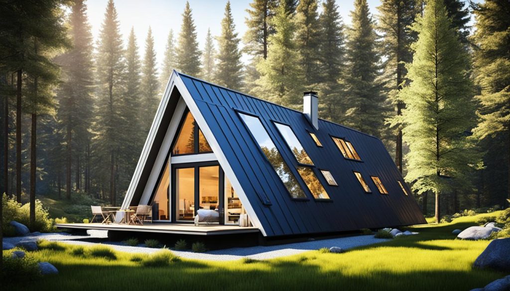 Prefab A-frame house