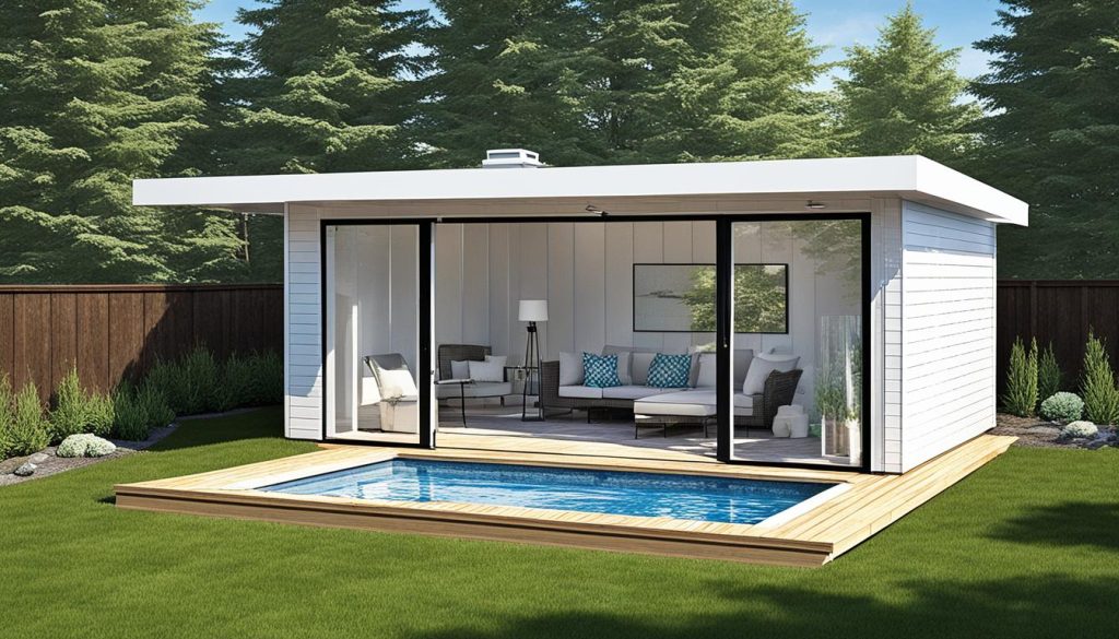 easy installation pool houses