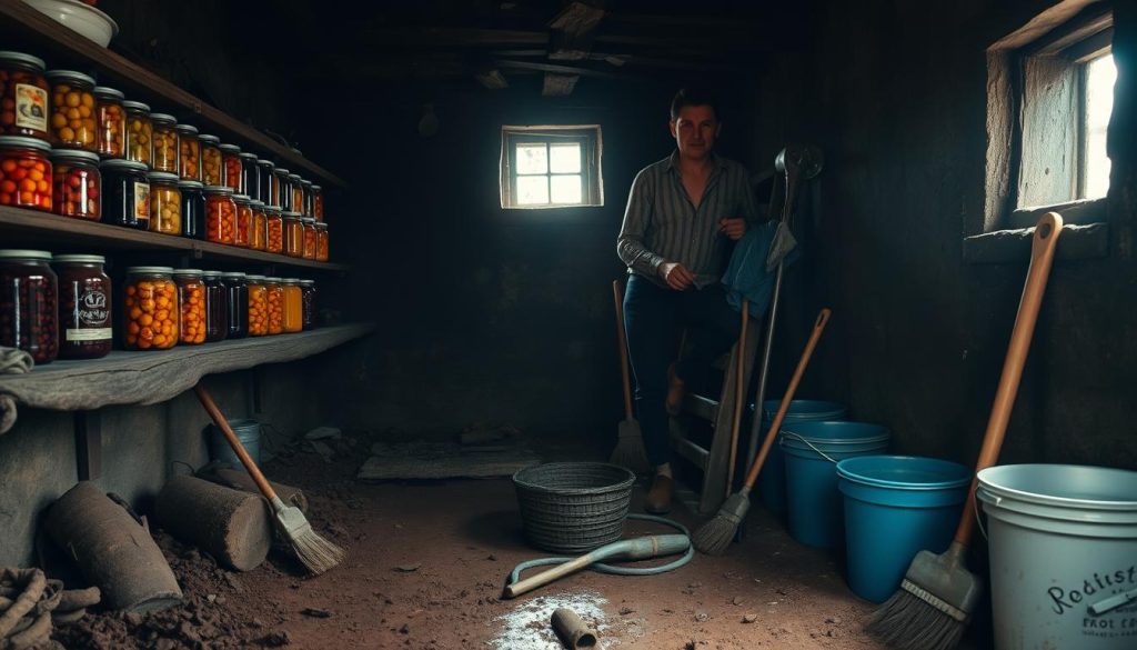 Root cellar sanitation