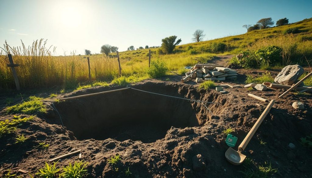 root cellar site preparation