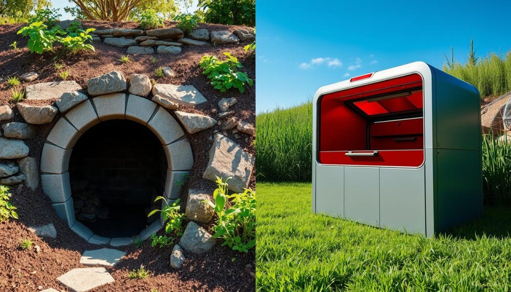 portable vs traditional root cellars