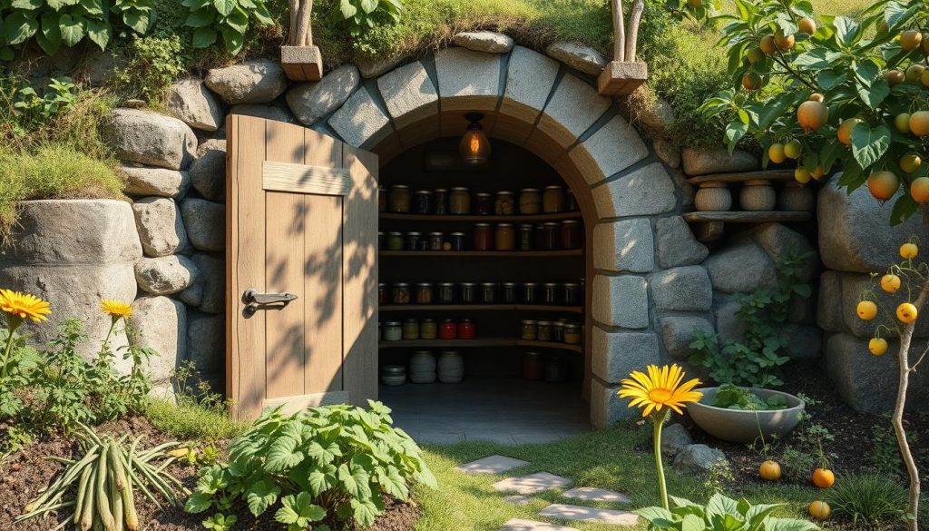 traditional underground root cellar